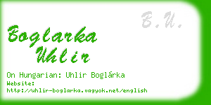 boglarka uhlir business card